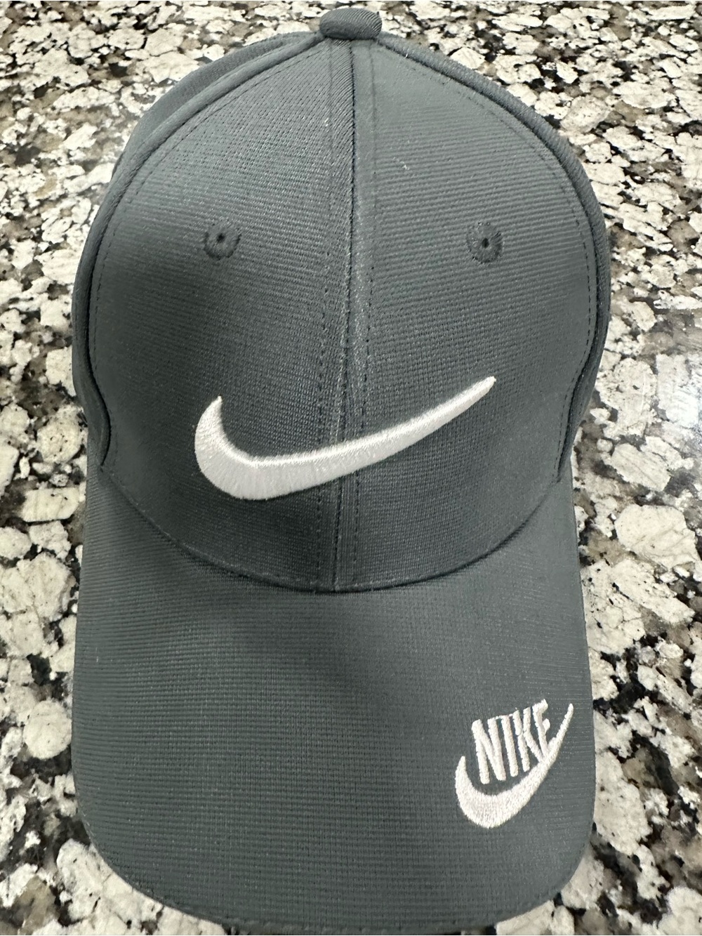 Nike Gray Baseball Cap with White Swoosh